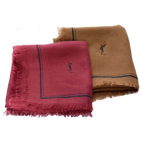 ysl wool & cashmere scarf